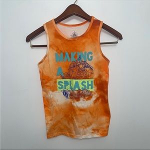 Disney Parks Orange Tie Dye Splash Mountain Kids Tank Top